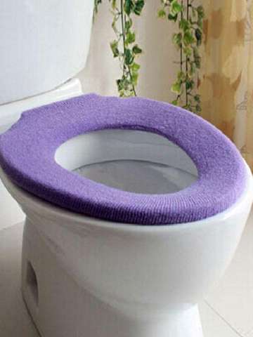 Warmer Toilet Washable Cloth Seat Cover Pads Lycra Use In O-shaped Flush Toilet