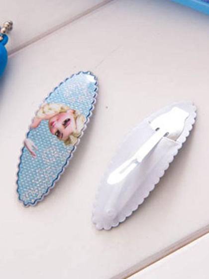 Kids Girls Korean Cartoon Hairwear Frozen Free Fall Pattern Baby Hair Clips BB Clip Hair Accessories