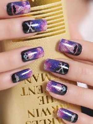 Women Fashion 3D Galaxy Nail Art Tips Stickers Nail DIY Design Manicure Decals Nail Art Decal / Tattoo / Sticker