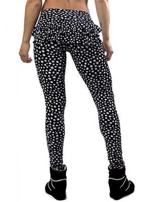 2 Color Plus Size Tiered Tail Dress Pants Stretchy Fitness Leggings Yoga Gym Pants