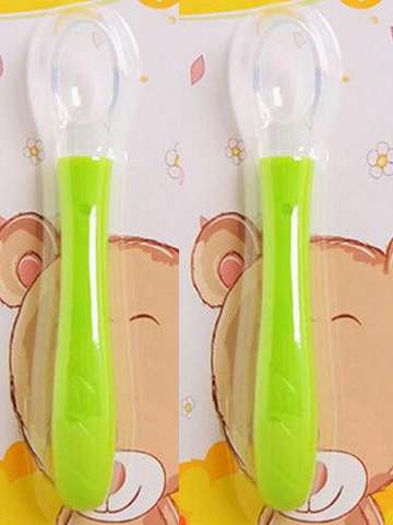 New Baby Soft Silicone Feeding Spoon Baby Spoon Tableware Home & Kitchen