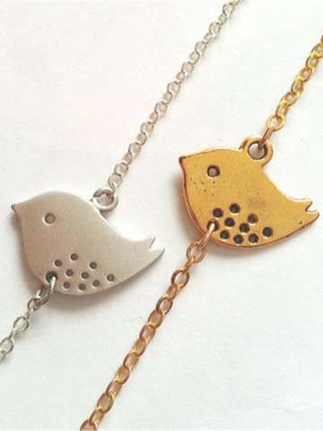 Women's Fashion New Simple Alloy Bird Chain Bracelet