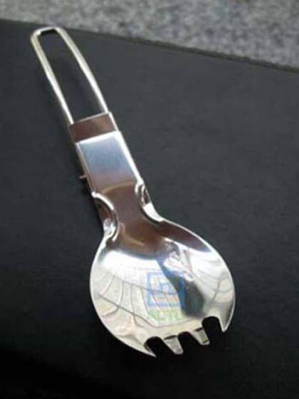 Home Kitchen Living Rugged Stainless Steel Folding Fork Scoop Spoon