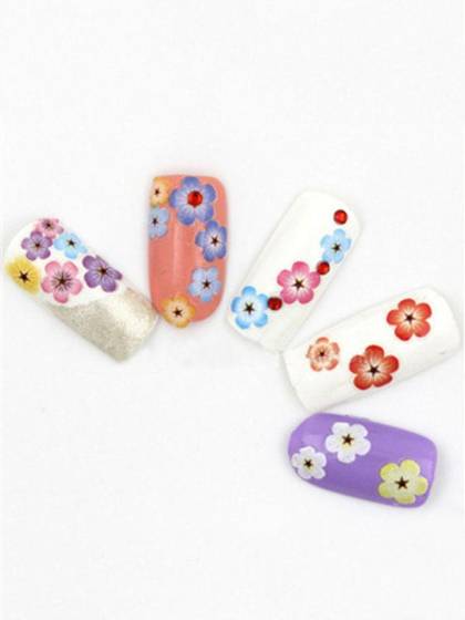 Women's Simple Beutiful Flowers 3D DIY  Sticker Nail Art Decals Nails Wraps  Nail Tools Manicure