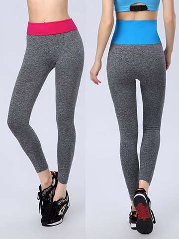 Women's Fashion Casual Capri YOGA Running Sport Pants High Waist Cropped Leggings Fitness Trouser