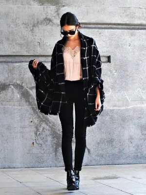 Hot Wool Blend Blanket Oversized Tartan Scarf Wrap Shawl Plaid Checked Pashmina