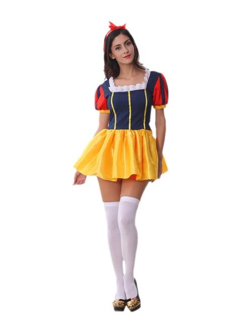 Ladies Adult Women 2015 Halloween Snow White Princess Dress Costume Halloween Cosplay Uniform