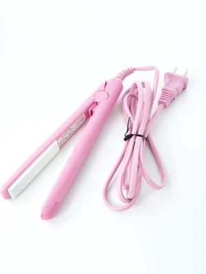 Mini Pink Ceramic Electronic Hair Straighteners 220-240V Straightening Corrugated Iron Styling Tools