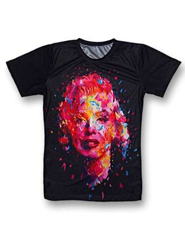 Fashion Hot 3D Print Marilyn Monroe Casual Cotton Short Sleeves T-shirt Tops Tees