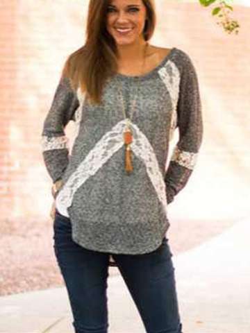 Women's Fall Fashion Big Size Soft Long Sleeve Slim Casual Tops T-shirt Basic Blouse