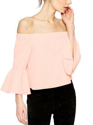 Fashion Casual Chiffon Blouse Shirt T-shirt Summer Ruffles Blouse Tops