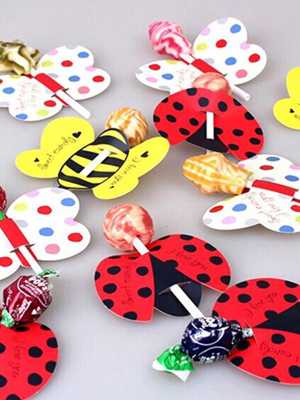Lollipop Decorative Paper Cards Lollipop Packaging DIY Card Animal Shape Decorative Card Tag