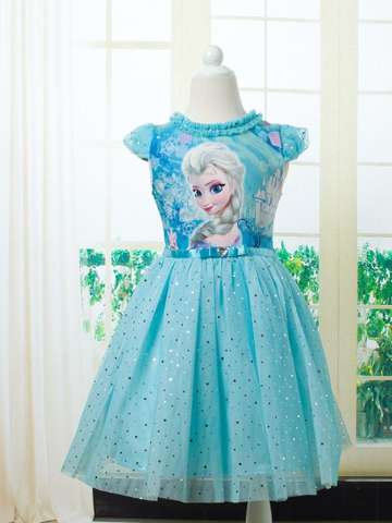 Frozen Free Fall Dress Popular Kids Costume Dress Elsa Princess Dresses New Girls Show Clothing Kids Costume