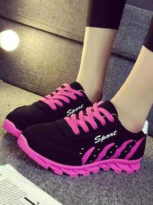 Women's 35-40 Size Comforty Candy Color Breathable Outdoor Sneakers Shock Absorbing Sport Shoes