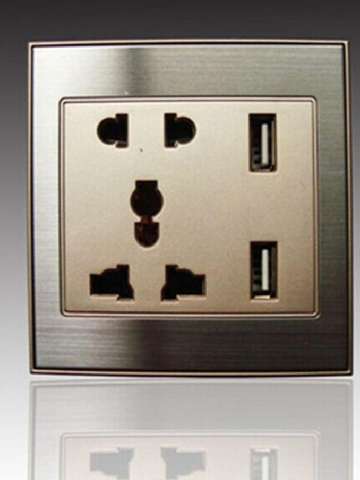 DBPOWER Dual USB Port Wall Plug Panel 2.1A Socket Outlet Adapter