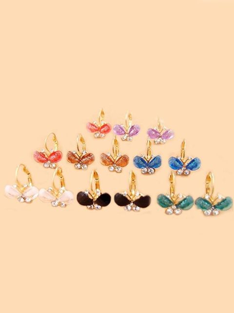 Hot Sale New Arrival Elegant Girls Butterfly Crystal Fashion Earrings