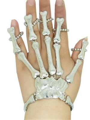Fashion Unisex Alloy Bracelet Ring Skull Fake Skeleton Club Punk Style Jewelry