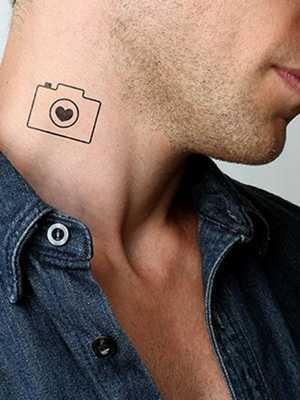Fashion Camera Pattern Waterproof Tattoo Stickers  Decals Temporary Tattoo