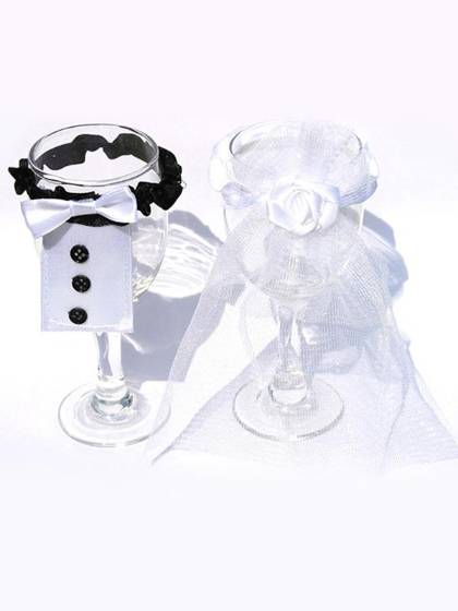 Wedding Decoration New Year Christmas Wedding Party Decoration A Couple Of Bridegroom&Bride Type Wineglass Cover