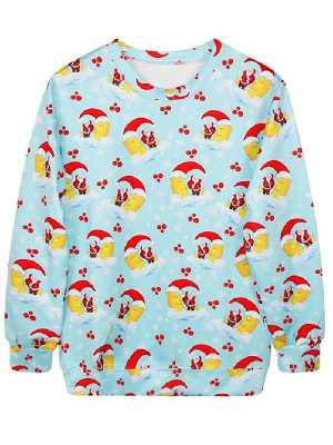 Unisex Holiday Season Christmas Printed Sweatershirt