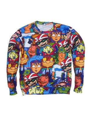 Women's Fall Fashion 3D Cartoon Print Warm Outwear Sweatshirt Pullovers Hoodies
