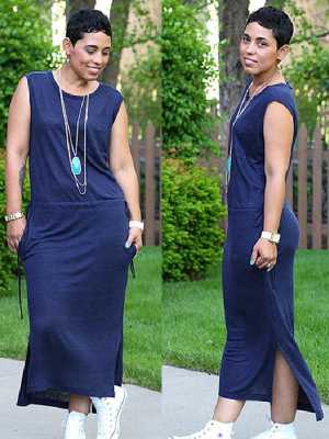 Women's Summer Casual Fashion Sleeveless Round Neck Soft Cotton Slim Dress