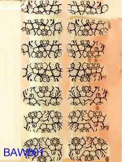 Women's Shine Simple Flowers 3D DIY Sticker Nail Art Decals Nails Wraps Nail Tools Manicure