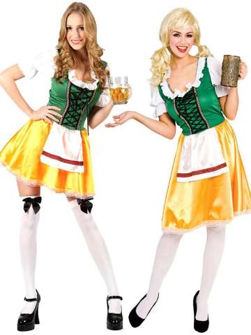 Sexy French Apron Maid Lolita Costume Dress & Headpiece Halloween Waitress Costume