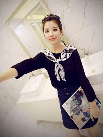 Fashion Autumn Women 2015 New Solid T-shirt Cape Models Trendy Casual Sweet Style Loose T-shirt