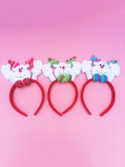 Christmas Celebrations Xmas ELK Deer Without Lamp Pattern Head Bands Festival Decrorative Props Girls Headwear(3 colors, random delivery)