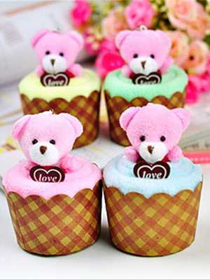 Business Festival Gift Creative Tide Bear Cup Cake Towel Gift Towel Wedding Lovers Gift