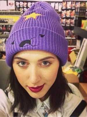 Women's Star Wool Purple Hat With Smile Face Hat Knitted Slouchy Beanie Gorros Bonnet Chunky Baggy Warm Head Cap