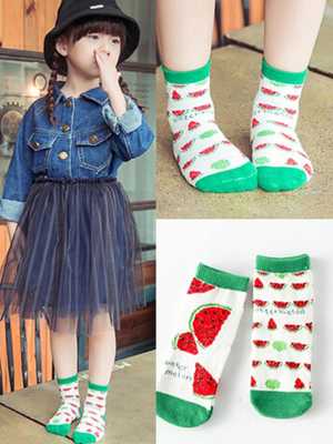 Kid's Sweety Watermelon Soft Cotton Socks Cotton Floor Socks Winter Socks Breathable Socks