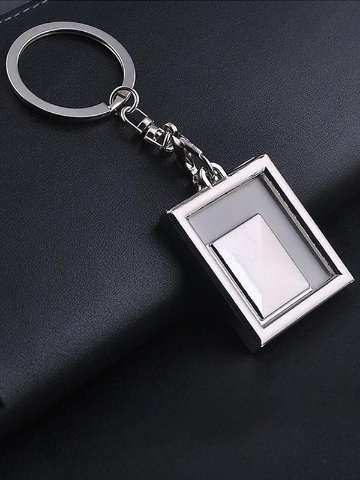 New Fashion Oblong-shaped Creative Photo Frame Keychain Car Key Chain Ring Holder Valentines Birthday Gifts