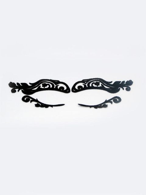 Hollow-Out Lace Eyeshadow Sticker Makeup Artistic Floral Design Eye Mask Party Cosmetic Face Tattoo