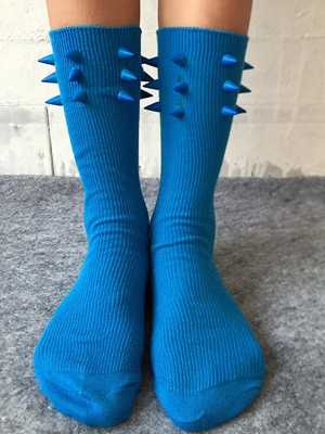 Spring Warm Fluorescent Cotton Women Socks Outdoor Sports Solid Rivet Socks Soft Medium Socks