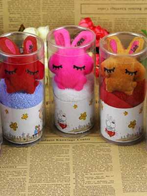 Hot Sale Cake Towel Wedding Gifts Shy Rabbit Towel Beautiful & Great Valantine Gift For Lover