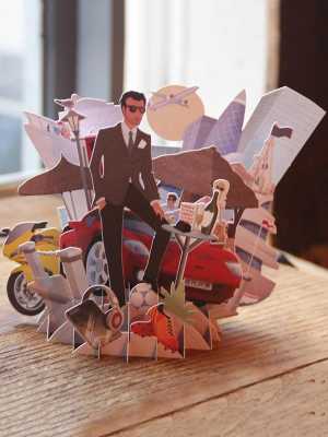 Christmas Gift Creative 3D Greeting Cards Handmade Paper-cut Engraving Postcards 160*150mm