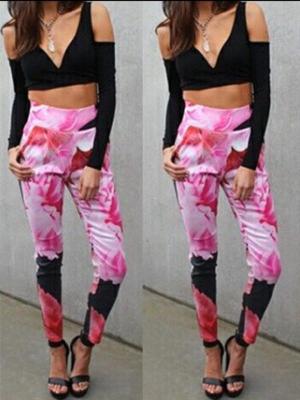 Fashion Sexy Off Shoulder Cool Style T-shirt Long Sleeve Bra Design Short Crop Tops