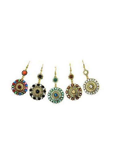 Women Fashion Personality Bohemian Rhinestone Earrings Geometry Shaped Earings