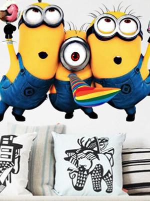 Despicable me 2 cute Minions Wall Stickers for Kids Rooms ZooYoo Decorative Removable Pvc Wall Decal