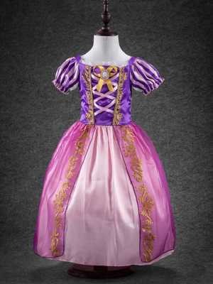 Fashion Cute Snow White  Baby Girls  Dress Europe Style Princess Purple Tutu Costume Dress Kids Costume