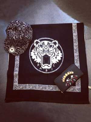 Women's New Fall Fashion Euramerican Tiger Head Print Cashmere Scarf Shawl