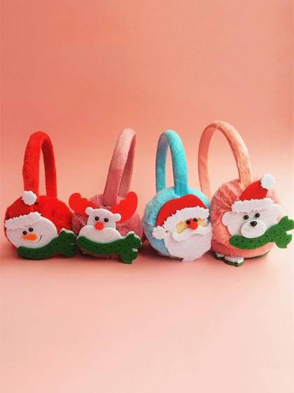 Christmas Celebrations Cute Warm Earmuffs Gifts Xmas Deer / Santa Claus / Snowman / Bear Pattern Earcap