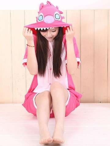 Pink Stich Sweet WOMEN'S Animal Sleepwear Summer Cosplay Costume Short Sleeve Pajama