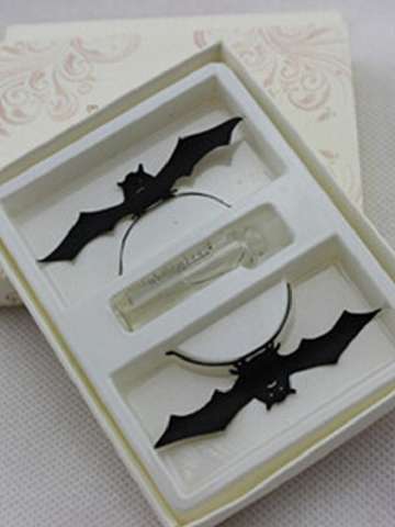 Women's Fashion Creative Beauty Makeup Cosmetic Paper Cut Art Bat Pattern Fake Eyelash For Daily Party