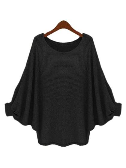 Sexy Over Size Round Neck Bat Sleeve Sweat Cute Sweatshirts Top Pullovers Outwear