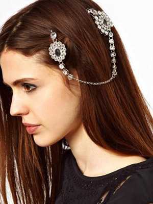 Women's Fashion New Lovely Silver Tassel Chain Floral Headwear Hair Accessories