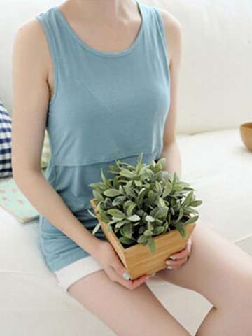 Women's Pregnant Maternity Soft Baby Nurse Underwear Top