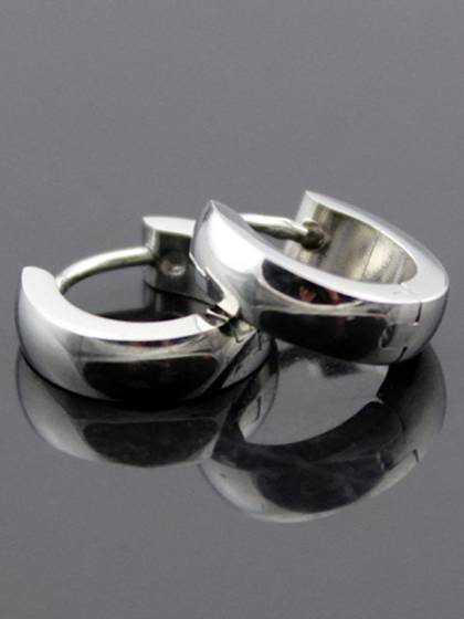 1 Pair Cool Men's Stainless Steel Round Earring Ear Stud
